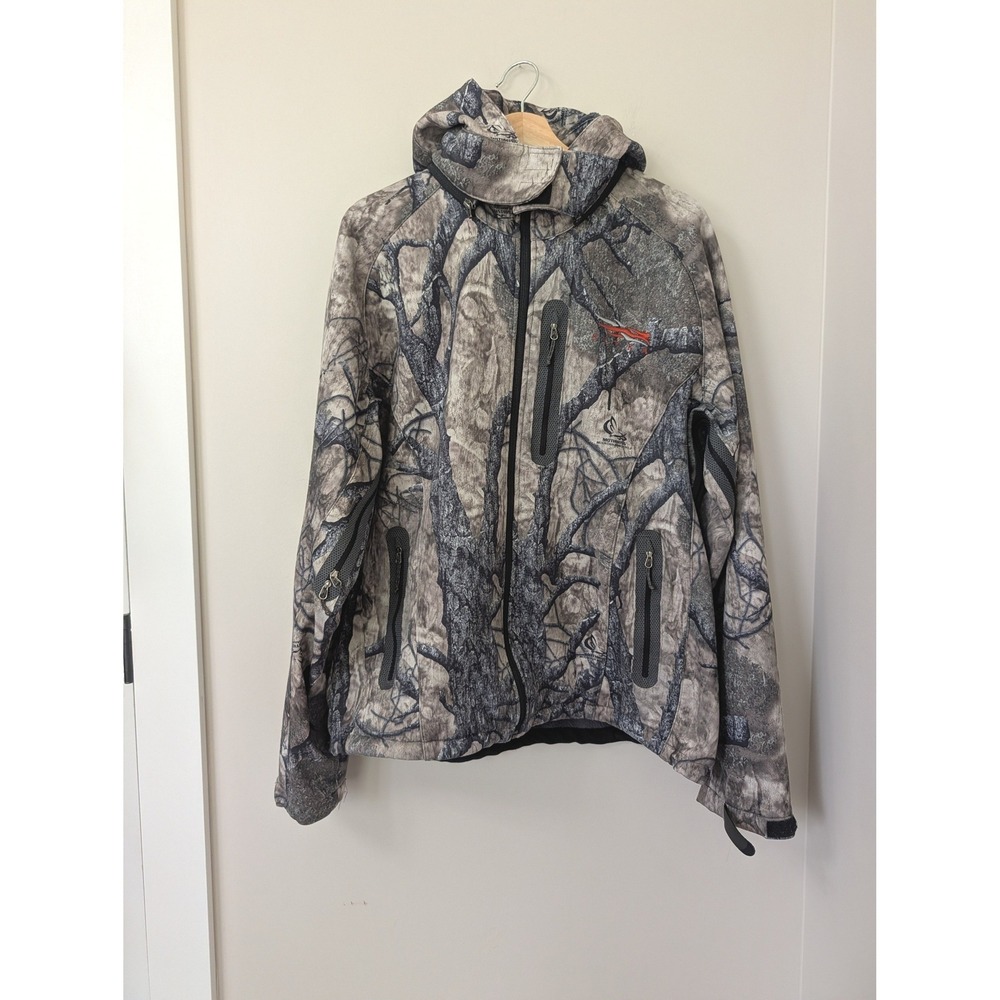 Sitka Gear Mothwing Mountain Mimicry Fleece Lined Jacket Hooded Mens XL